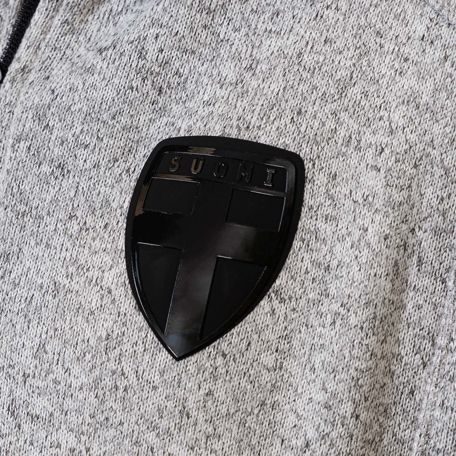 Finland Black Edition fleece jacket, with zipper, Grey