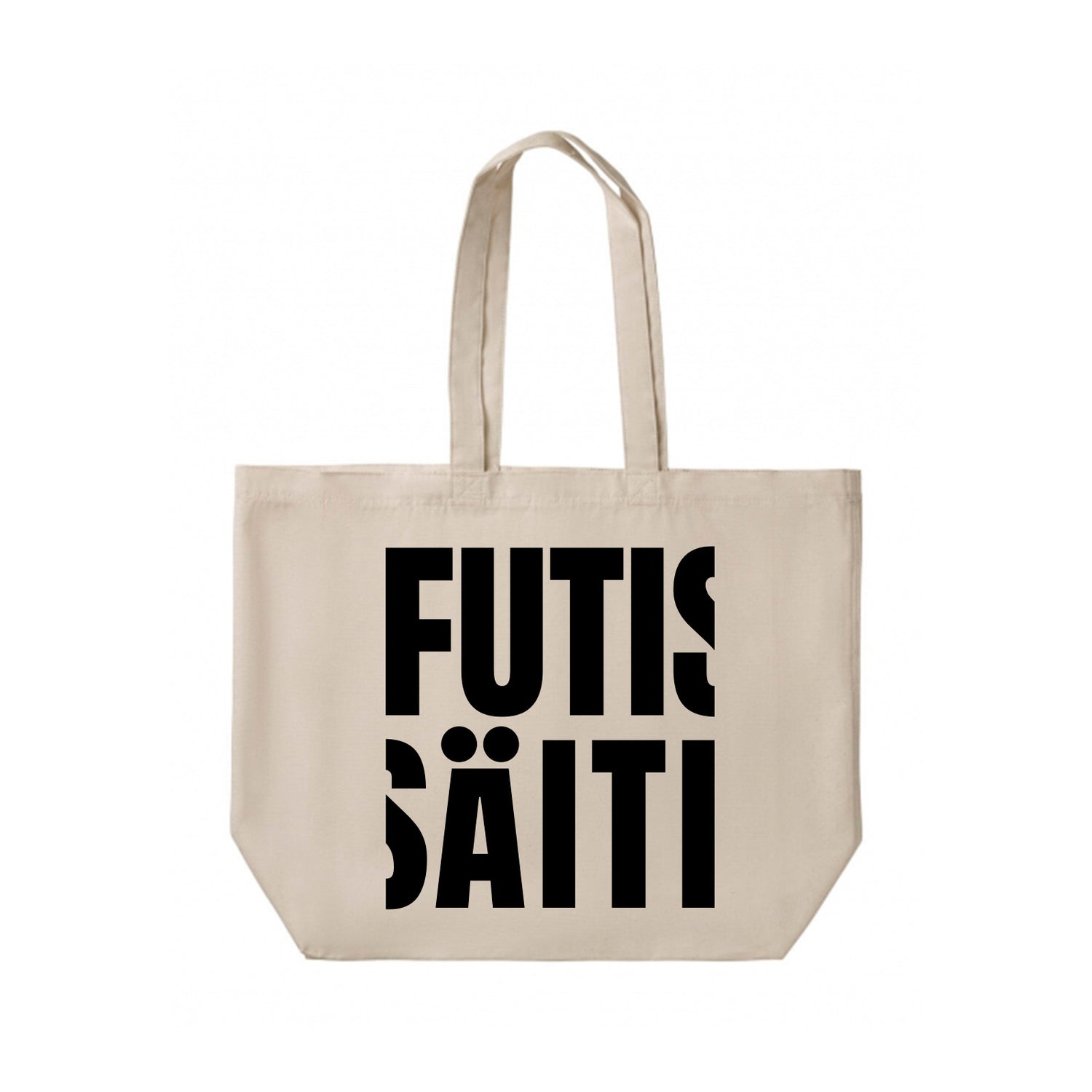 Futisäiti Shopper Bag kangaskassi, Valkoinen