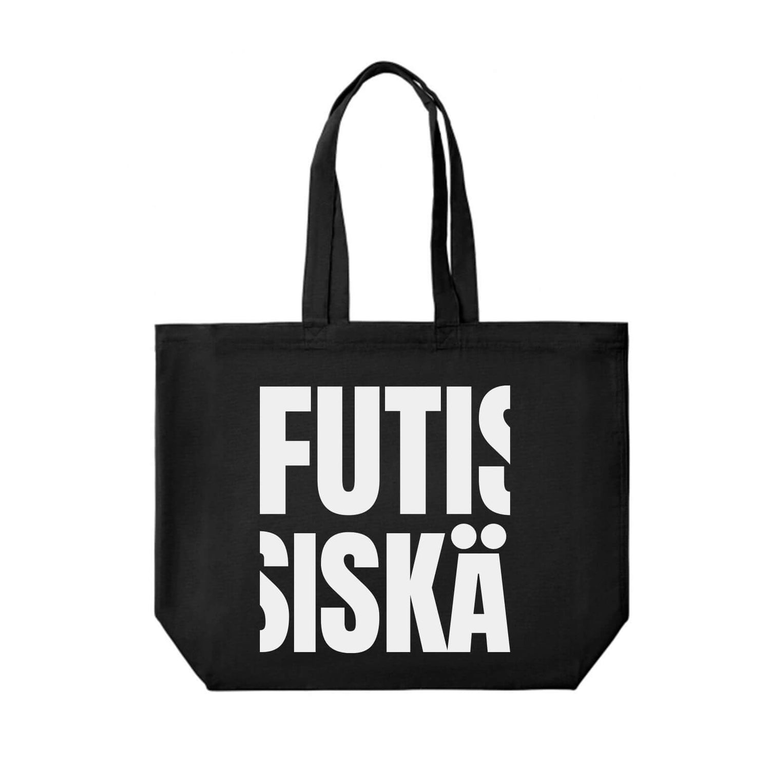 Futisiskä Shopper Bag kangaskassi, Musta