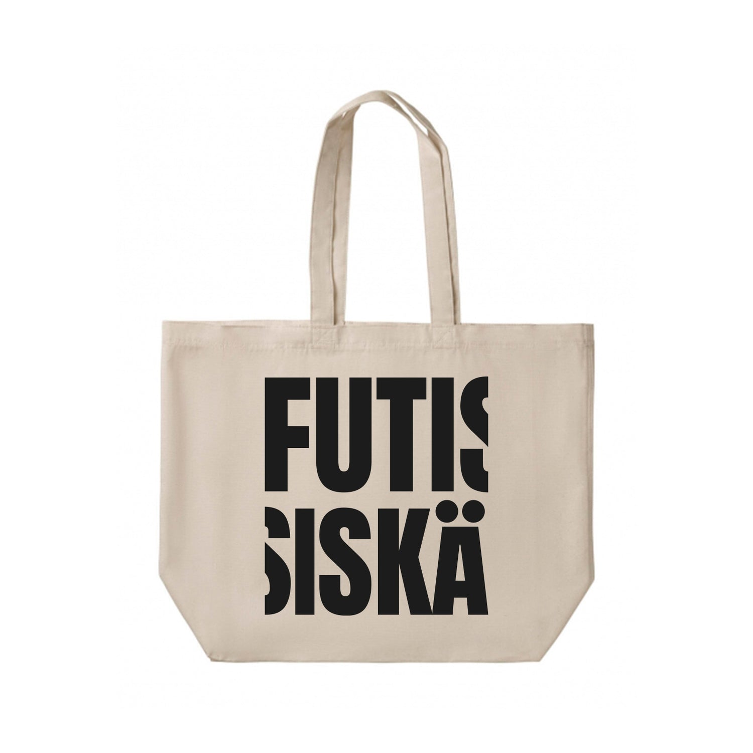 Futisiskä Shopper Bag, canvas bag, White