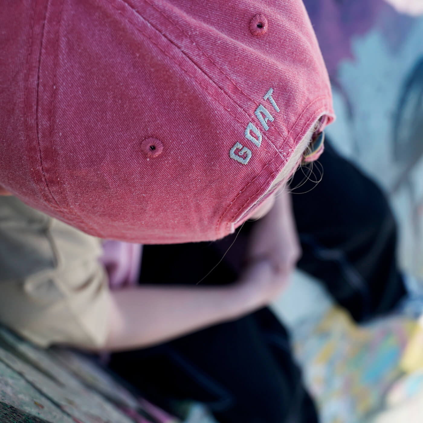 GOAT Pukki Washed Cap, Pink