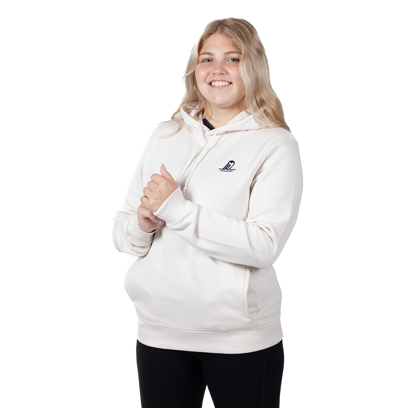 Helmi-huppari valkoinen. Helmareiden virallinen fanituote.  Suomen jalkapallomaajoukkueen fanituote.