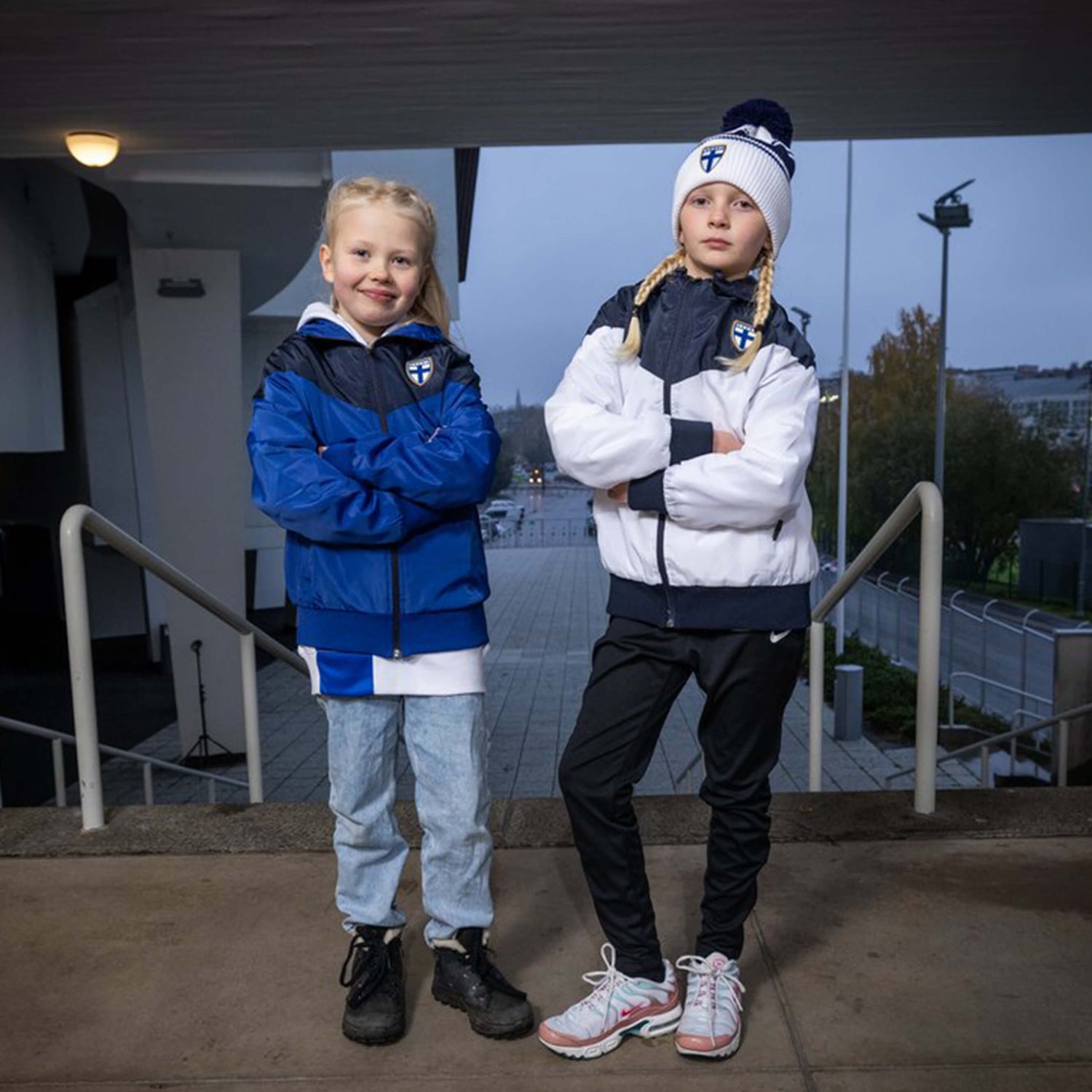 Suomi kevyt takki, vettä hylkivä, Valkoinen, Lapset