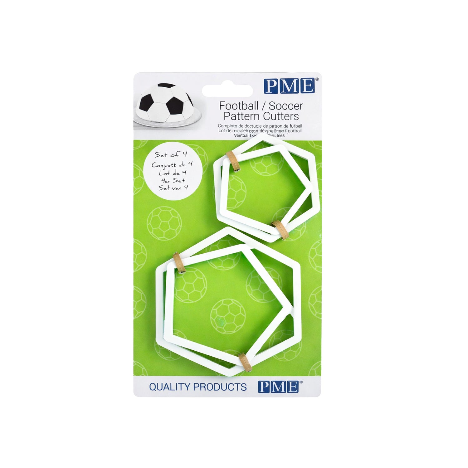 Football cake decorating molds 4 pcs