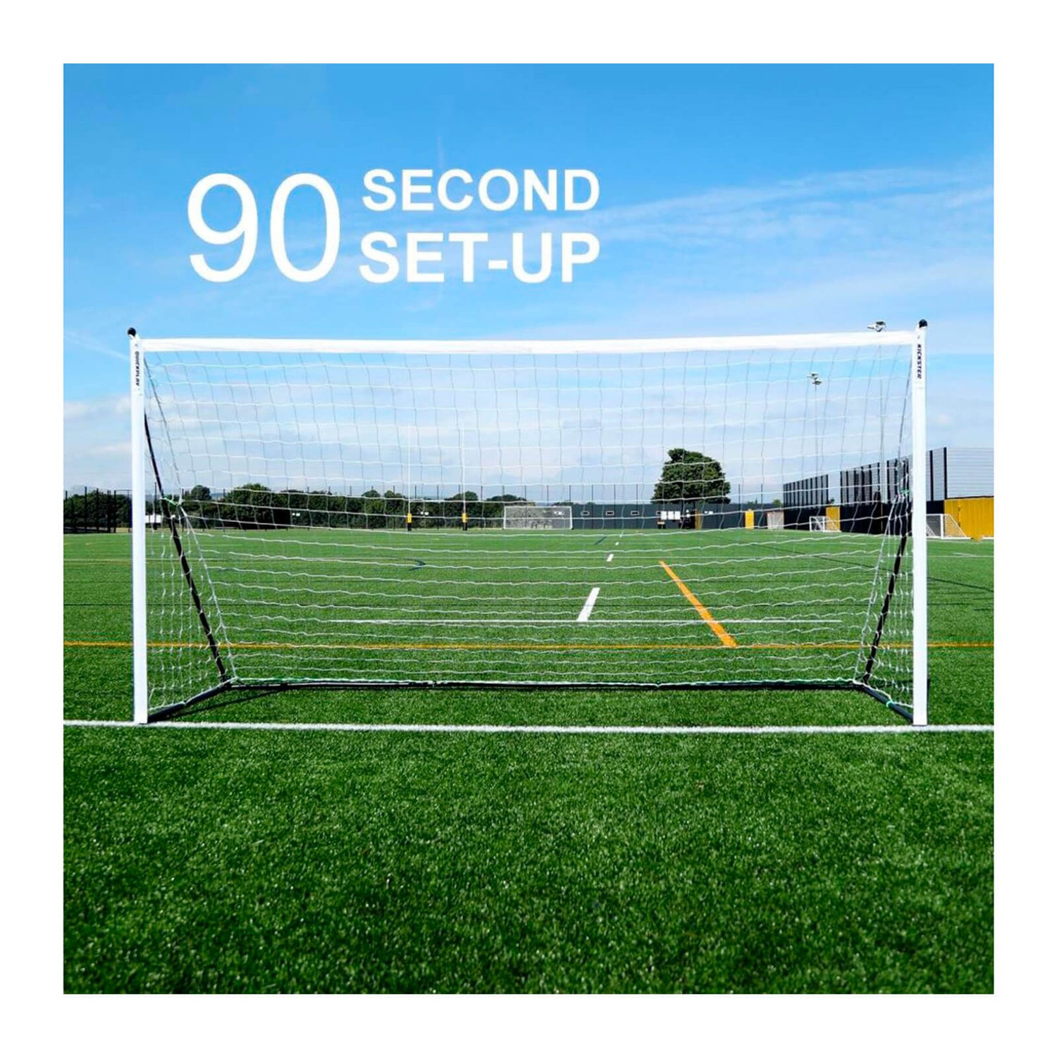 Kickster Elite taitettava popup jalkapallomaali, 360x180cm