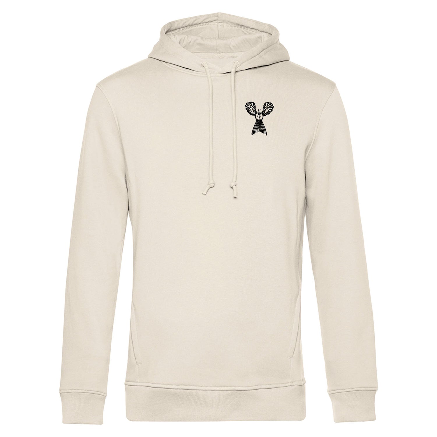 Pieni pöllö by Klaus Haapaniemi huppari, Luonnonvalkoinen