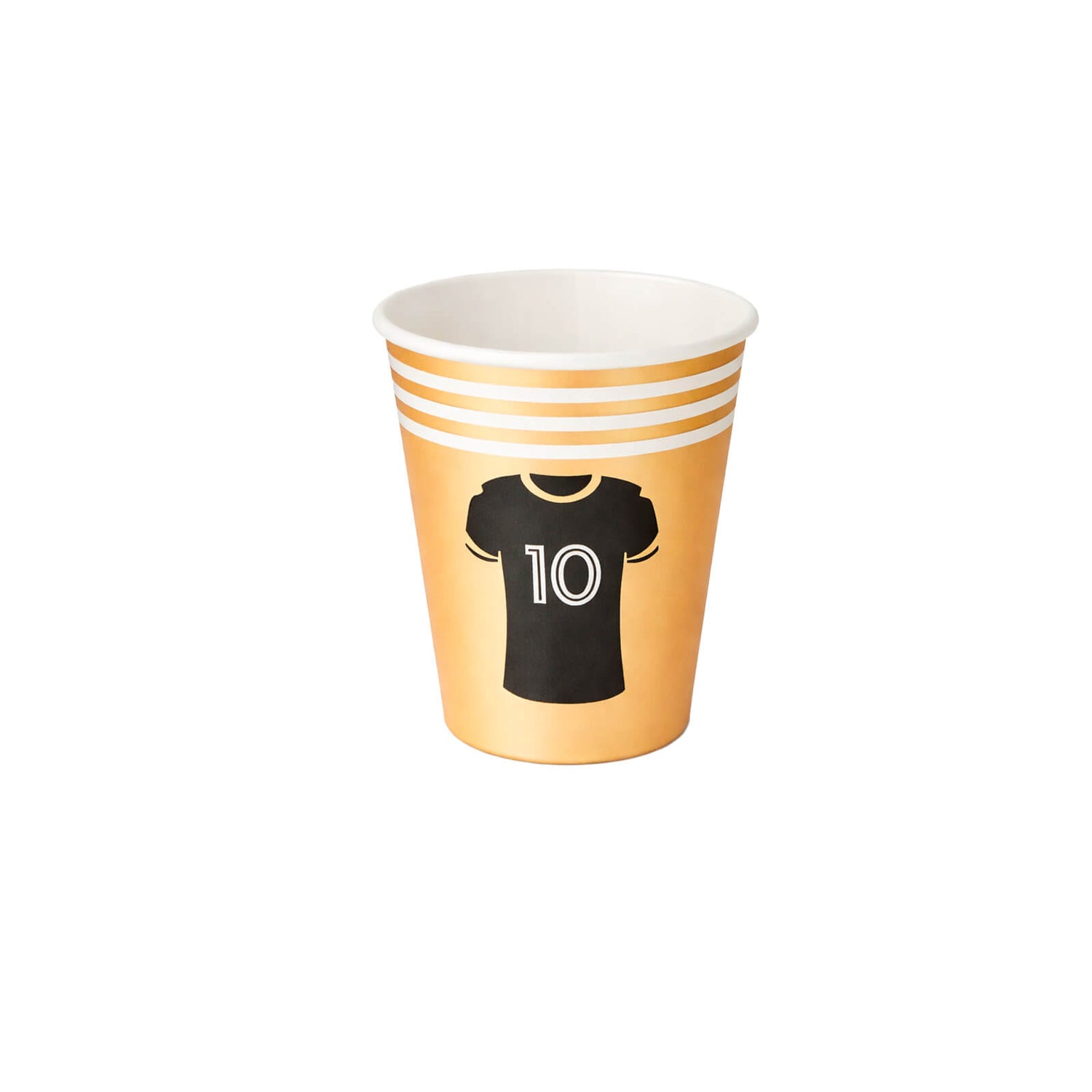 Paper cup, gold, 8 pcs.