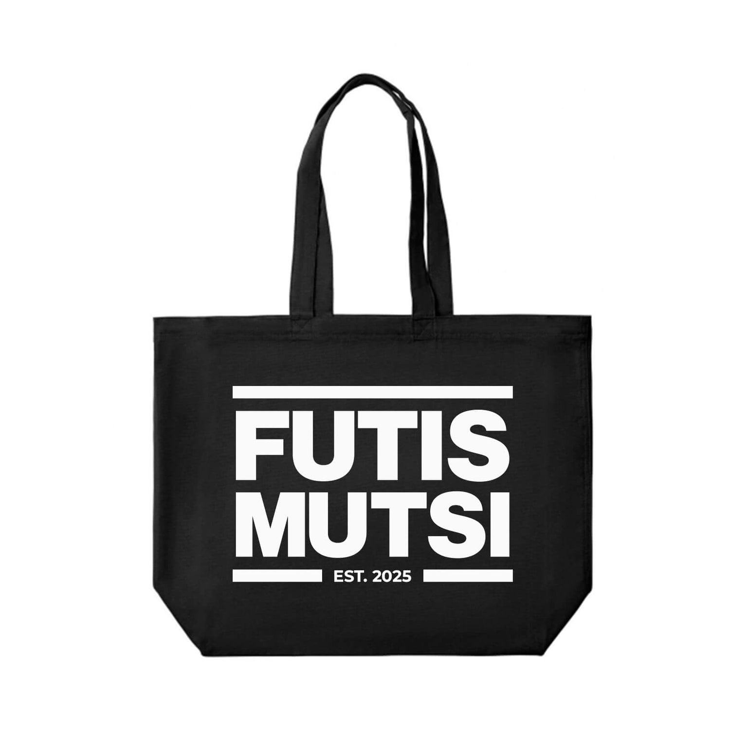 Futismutsi Est Shopper Bag kangaskassi, Musta