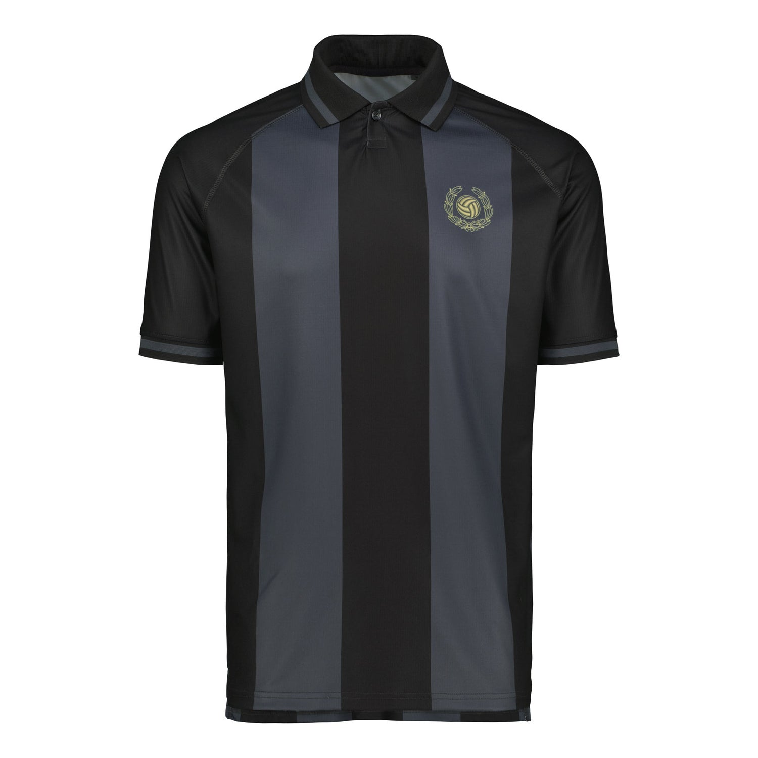 Nahkapallo ja seppele Jersey Polo, Musta