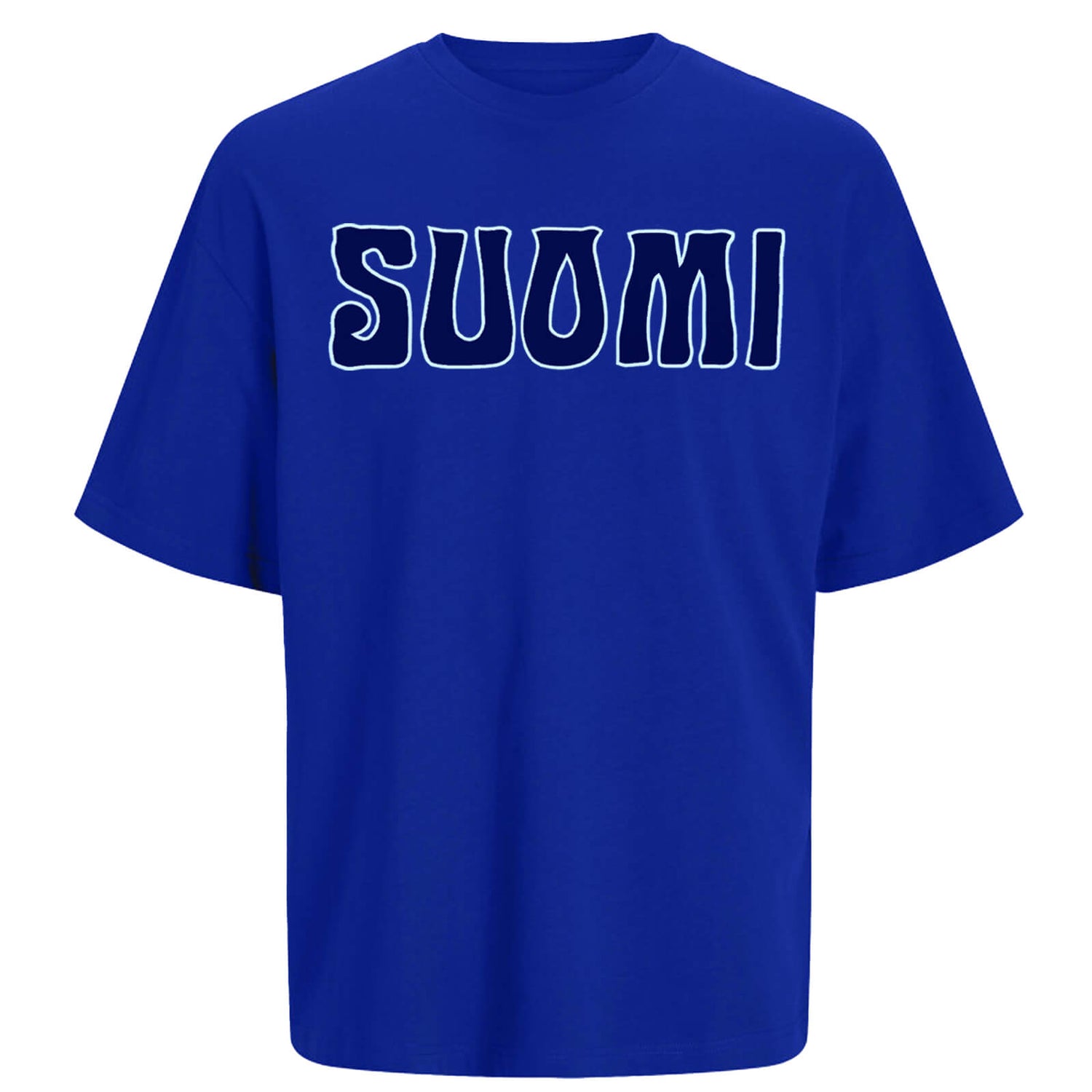 SUOMI by Klaus Haapaniemi loose fit t-paita, Sähkönsininen