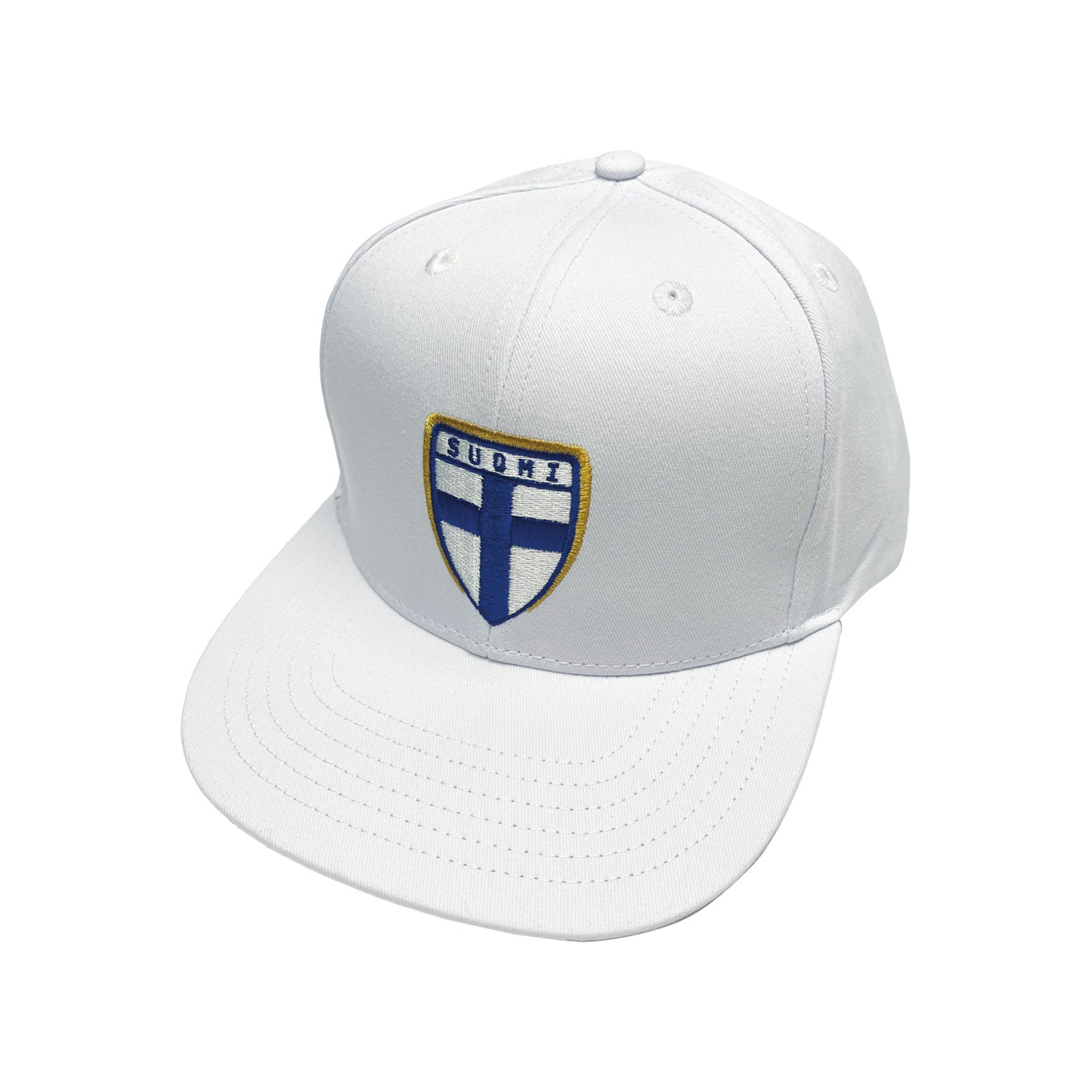 Suomi Lippu/Vaakuna Snapback lippis - Valkoinen