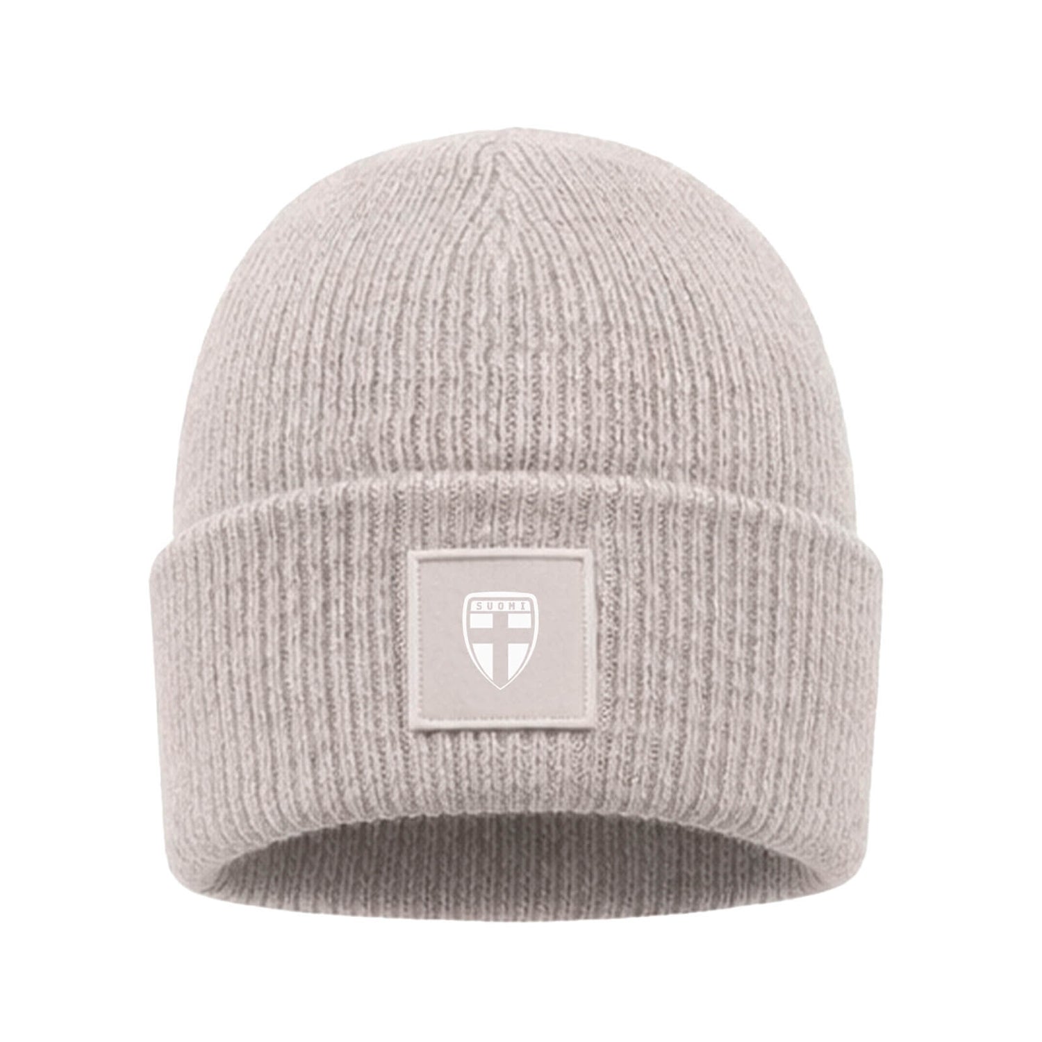 Finland patch beanie, Sand