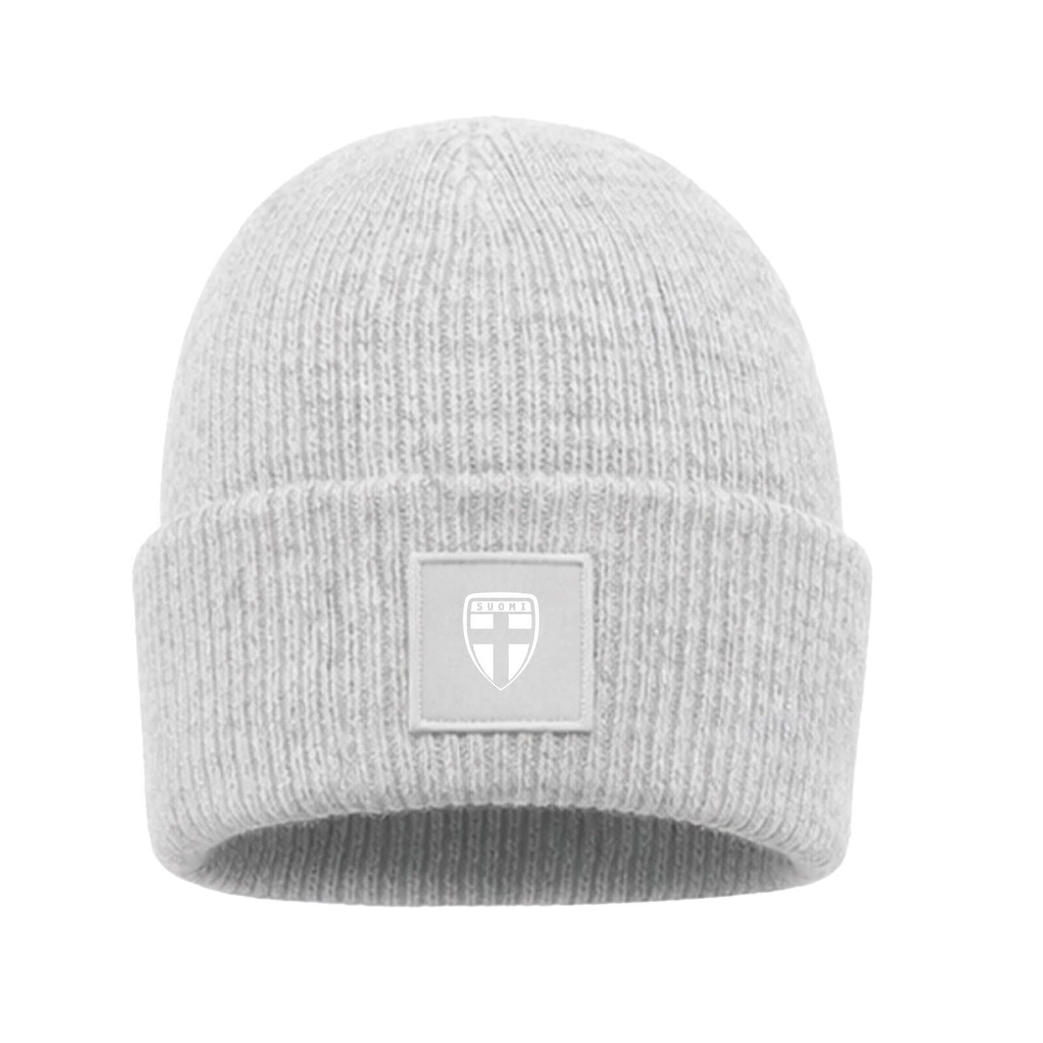 Finland patch beanie, Light grey