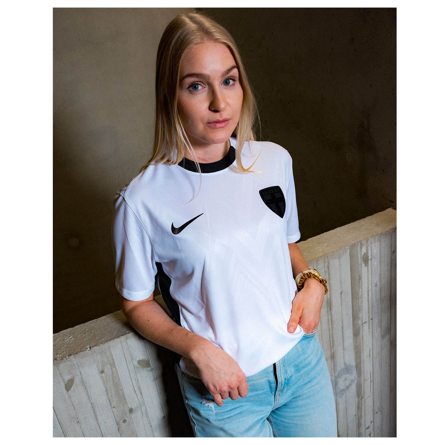Nike Challenge V Finland Black Edition training shirt, White