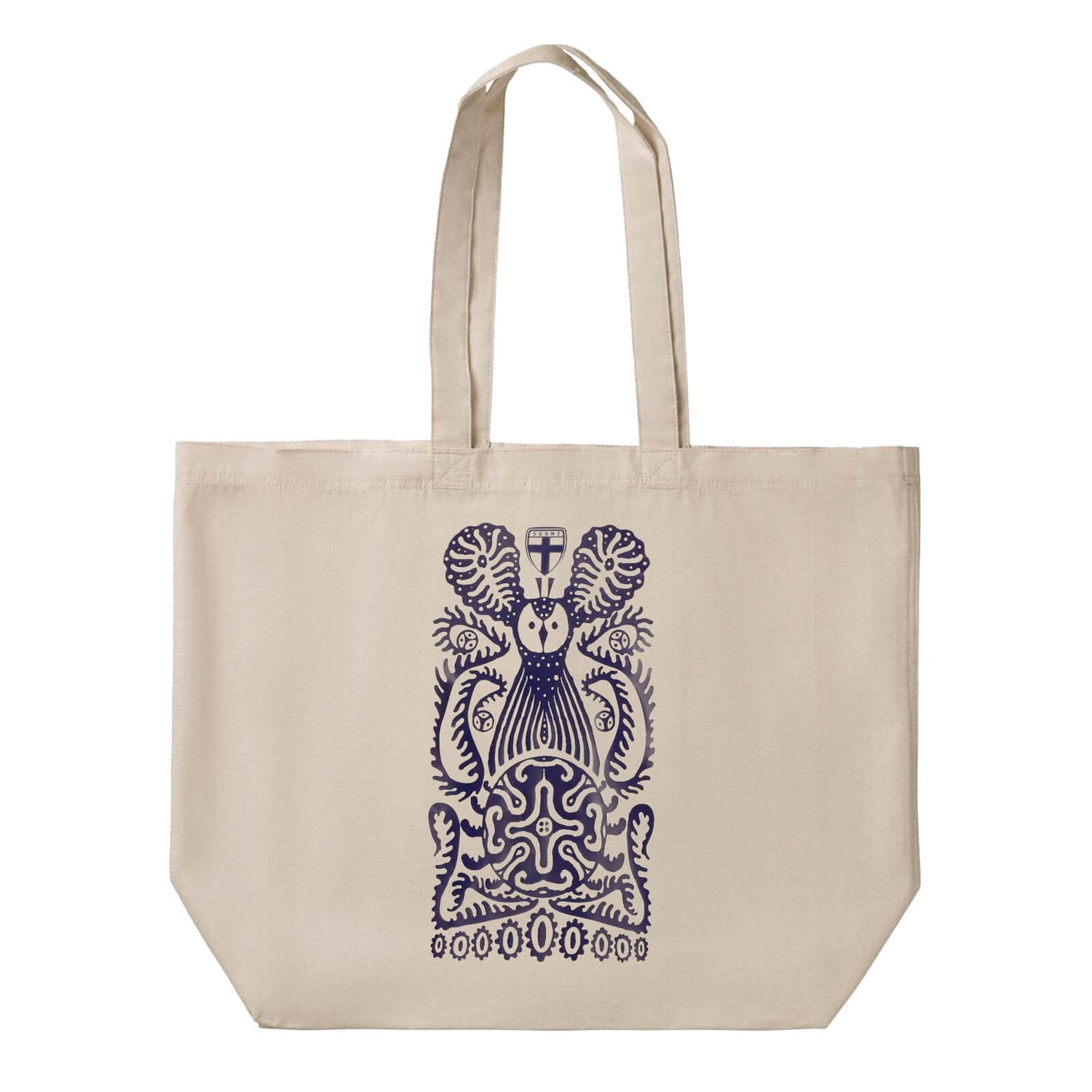 Vieraspöllö Shopper Bag kangaskassi, Valkoinen