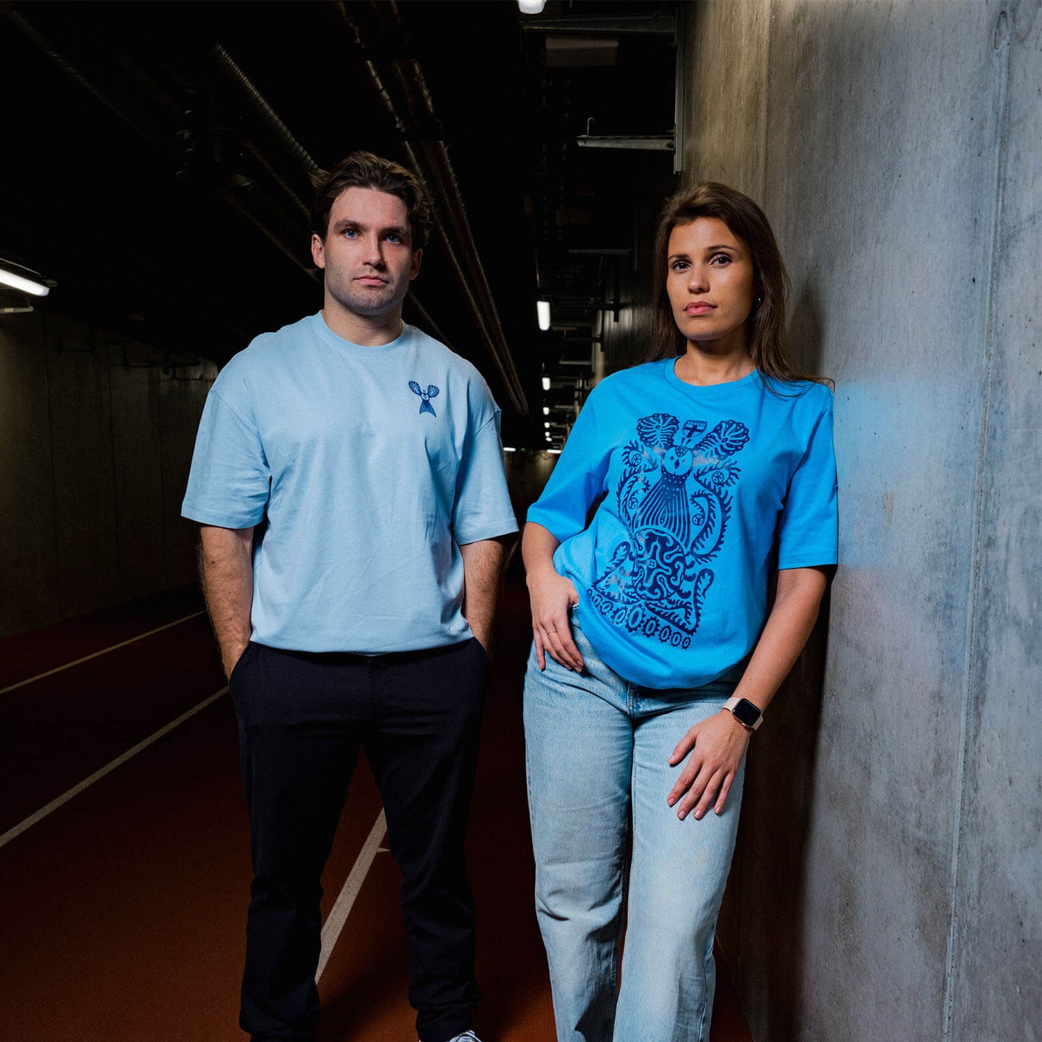 Pieni pöllö by Klaus Haapaniemi loose fit t-paita, Taivaansininen