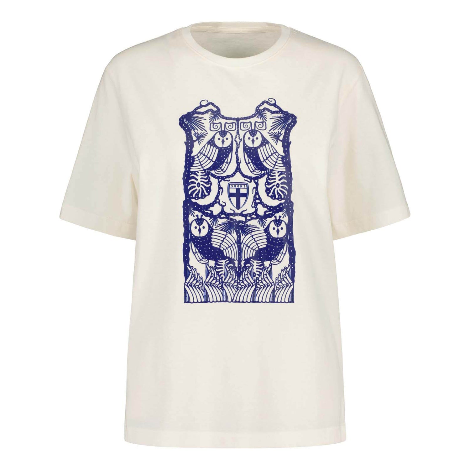 Neljä Pöllöä by Klaus Haapaniemi loose fit t-paita