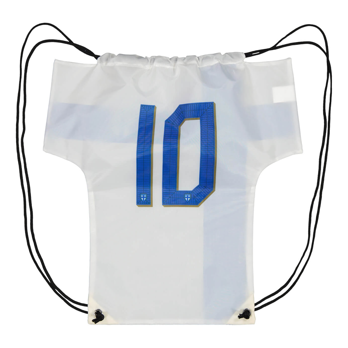 Jersey Drawstring Backpack, Blue Cross