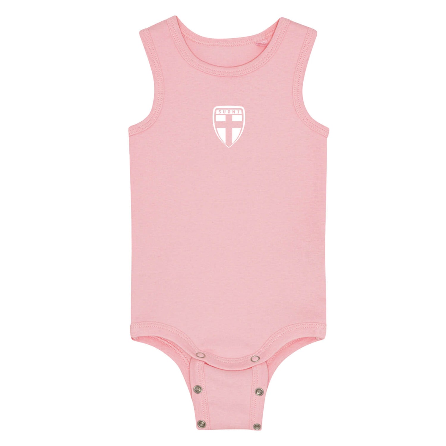 Finnish coat of arms cotton bodysuit, Light pink
