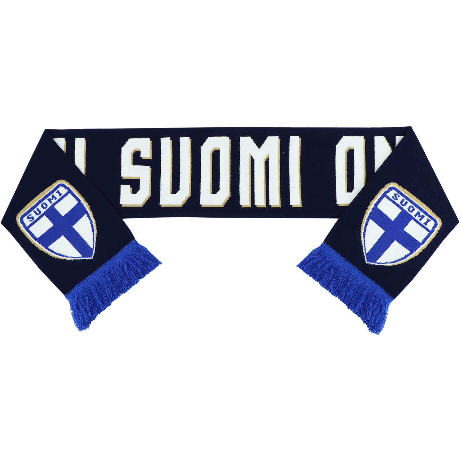 Suomi_kaulahuivi_tummansininen_maajoukkue_verkkokauppa_fanituote_jalkapallo_Huuhkajat_Helmarit_Palloliitto
