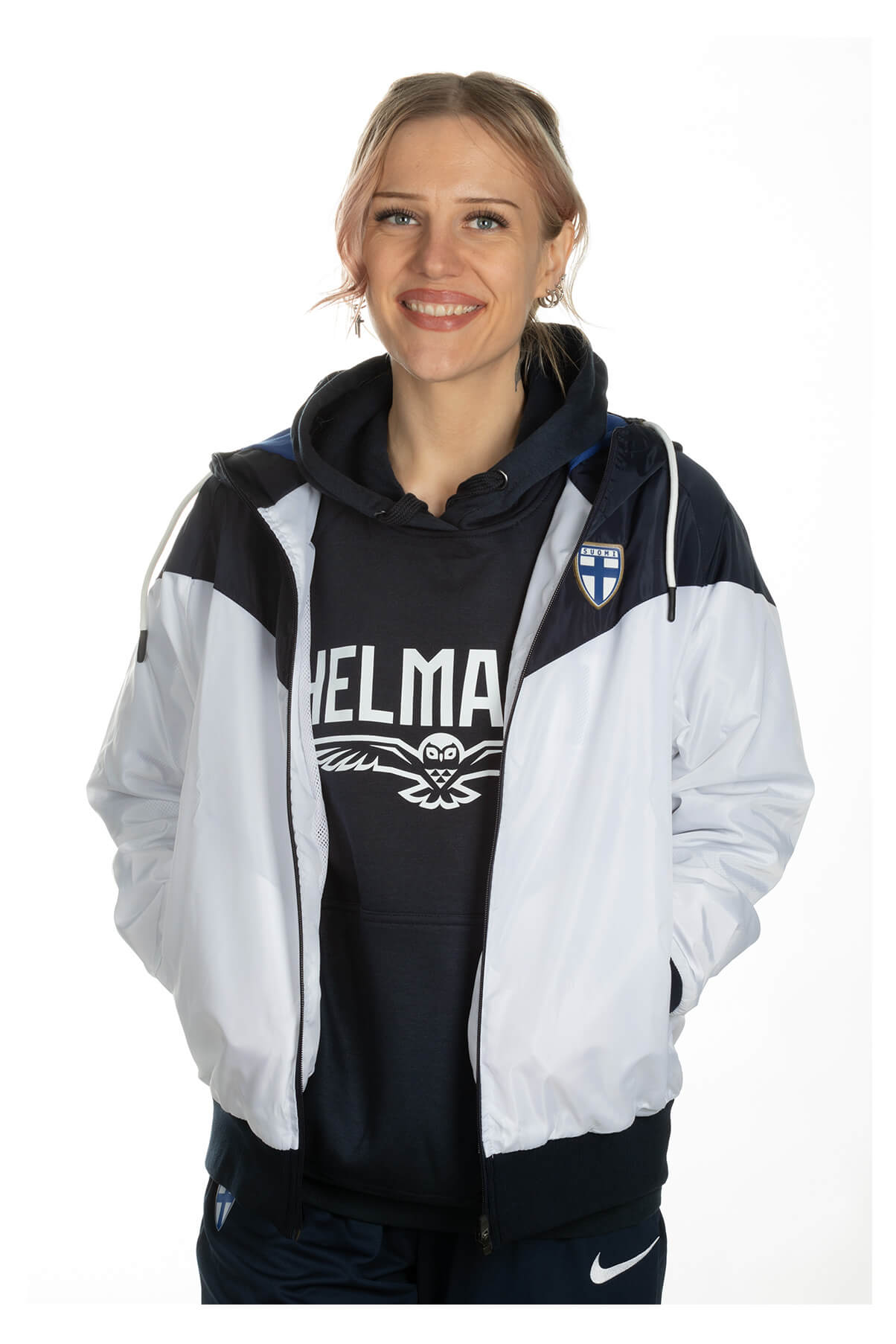Suomi kevyt takki, vettä hylkivä, valkoinen
