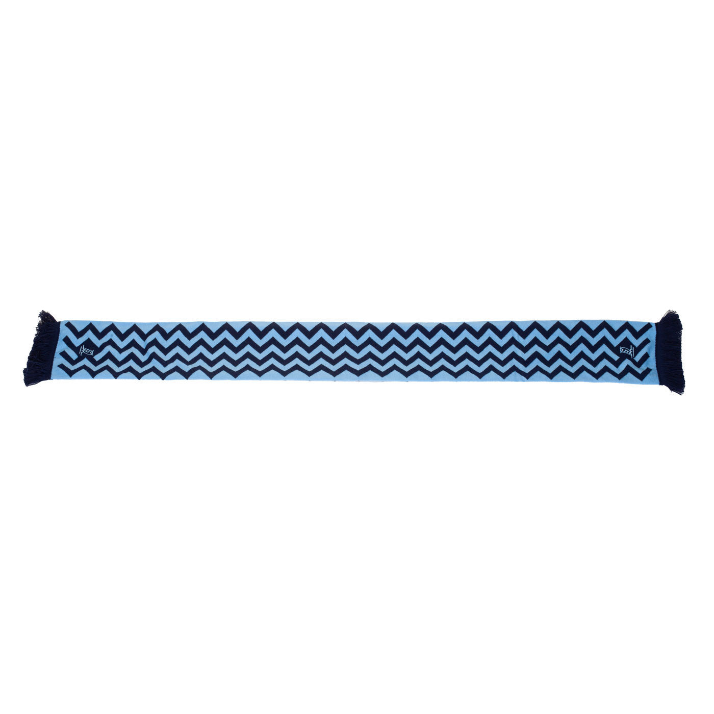 Bubi Serrated Scarf, Light Blue-Blue