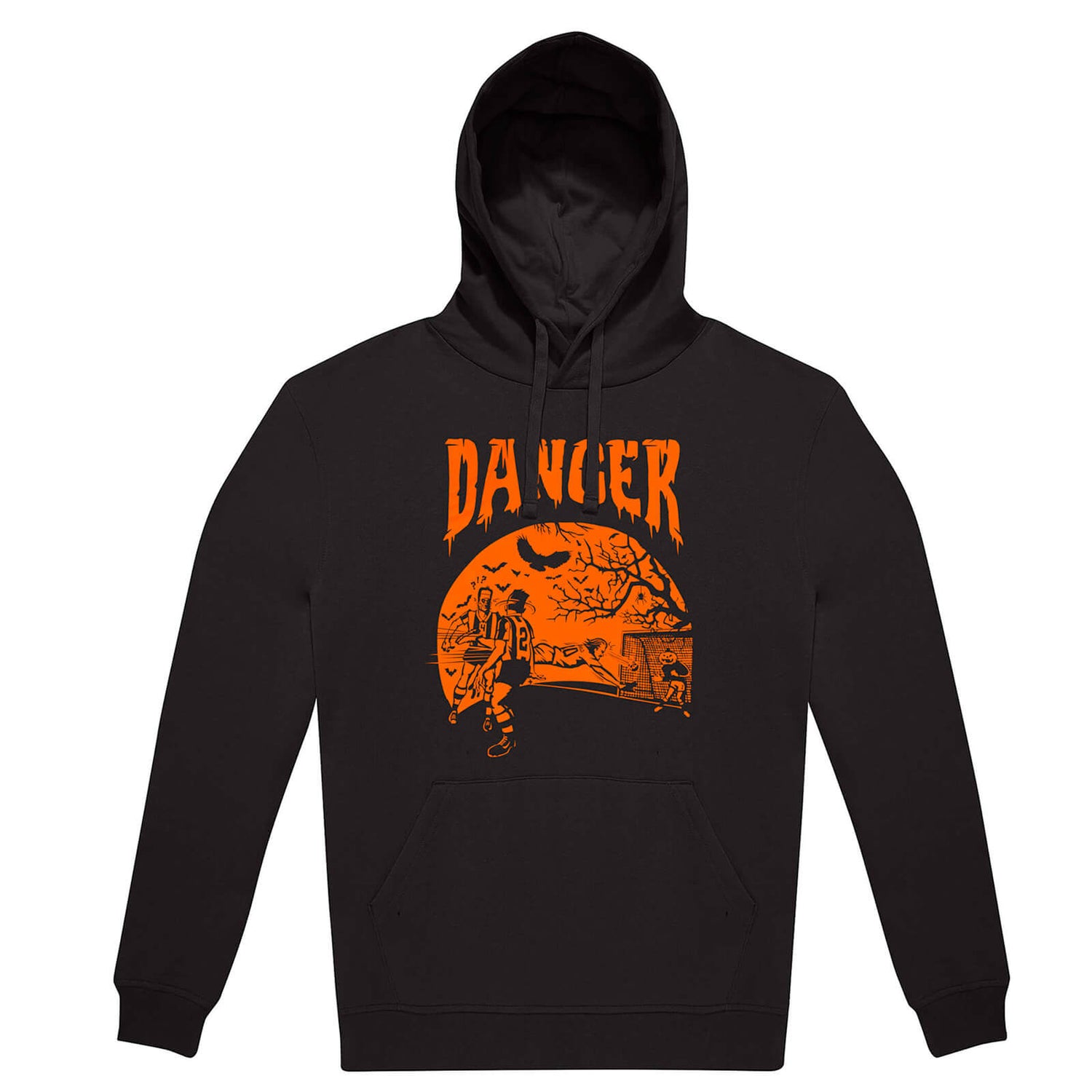 Danger Horror Hoodie, Black / Orange