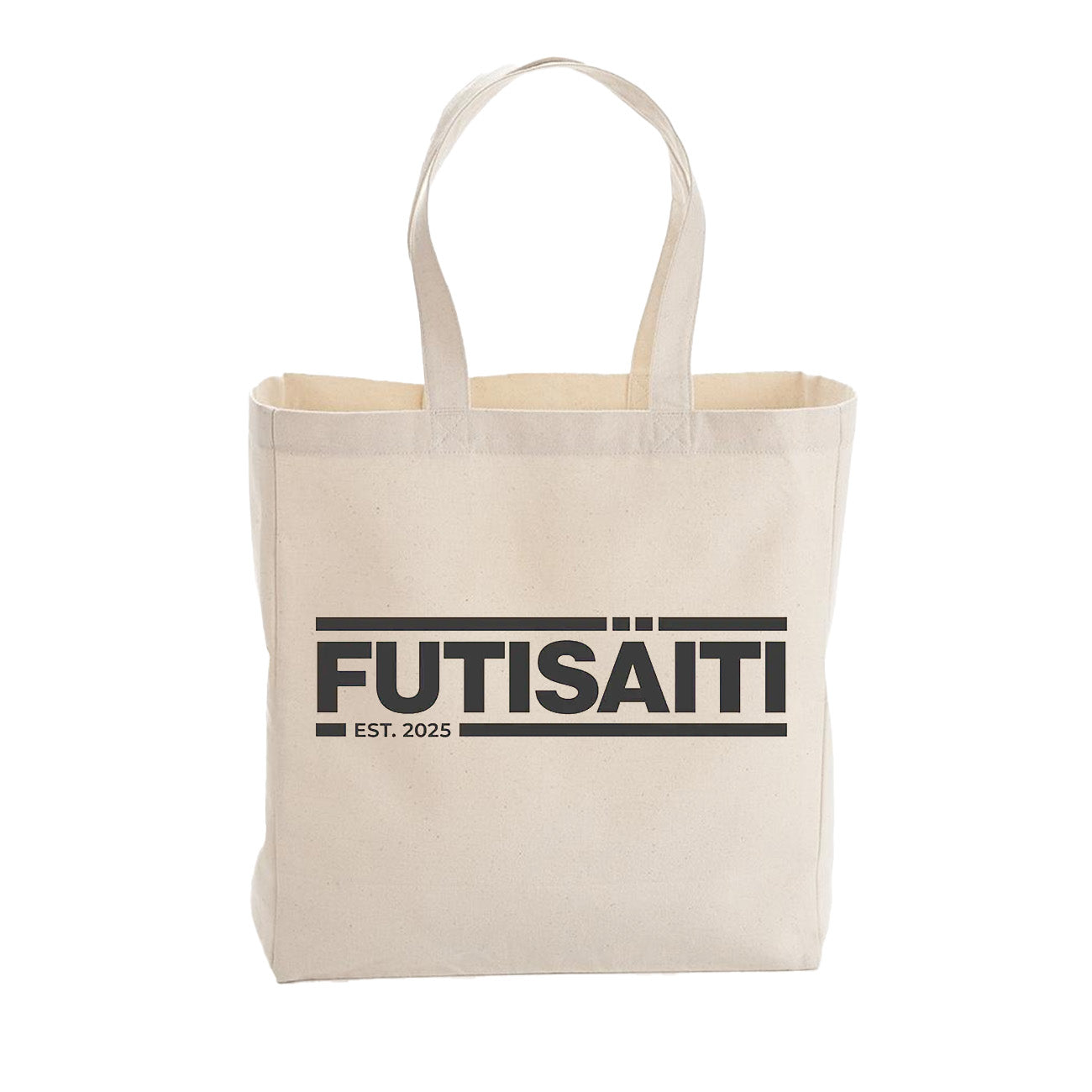 Futisäiti Est Shopper Bag, canvas bag, White