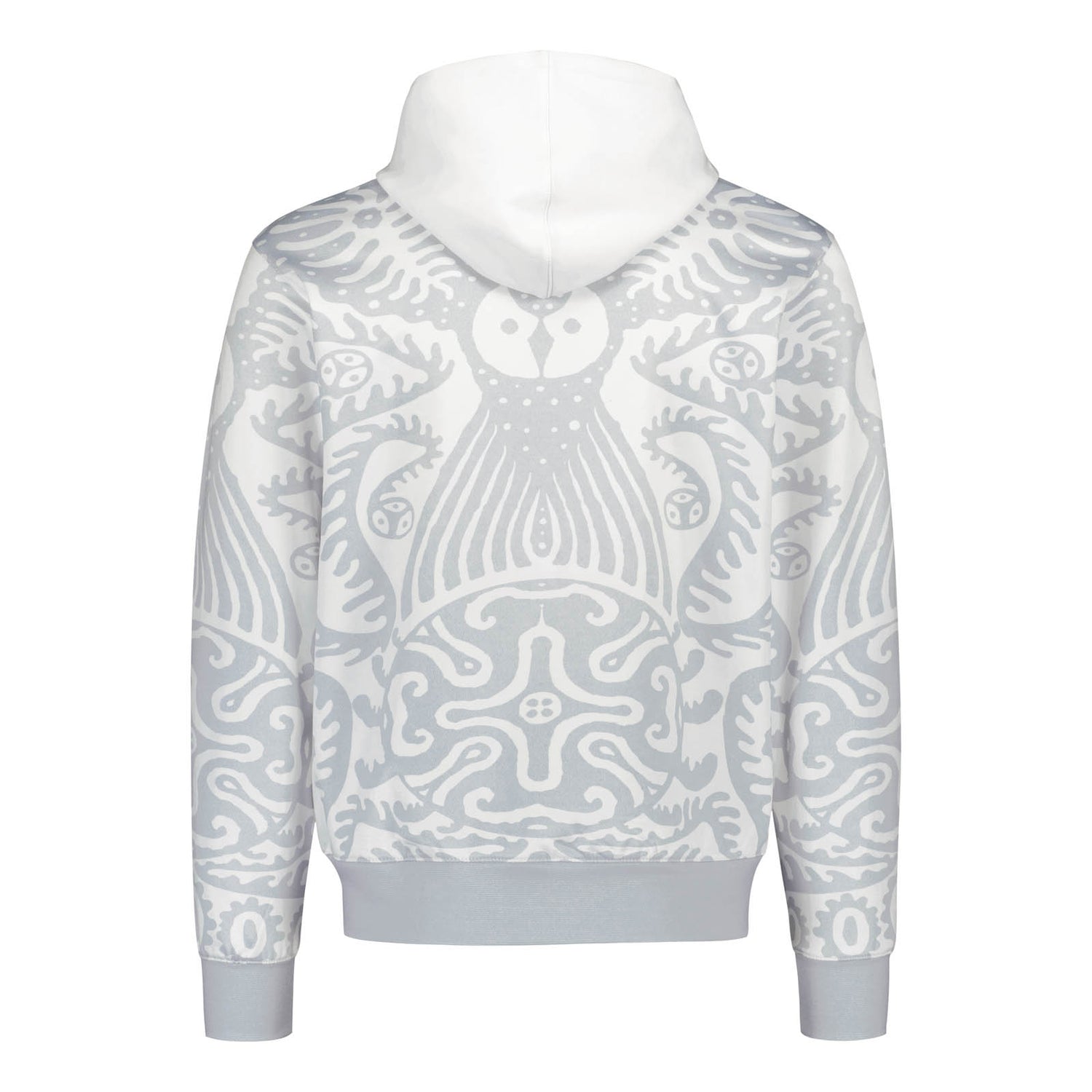 Guest Owl zippered hoodie, light gray