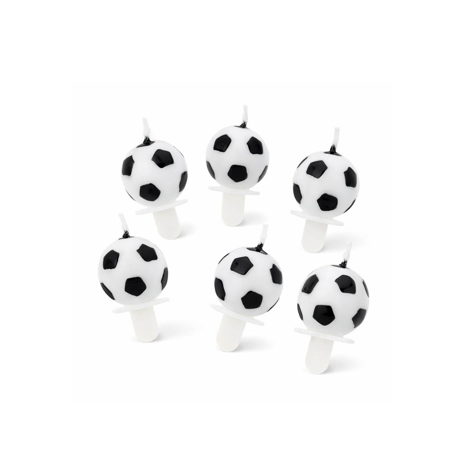Football candles, 6 pcs.