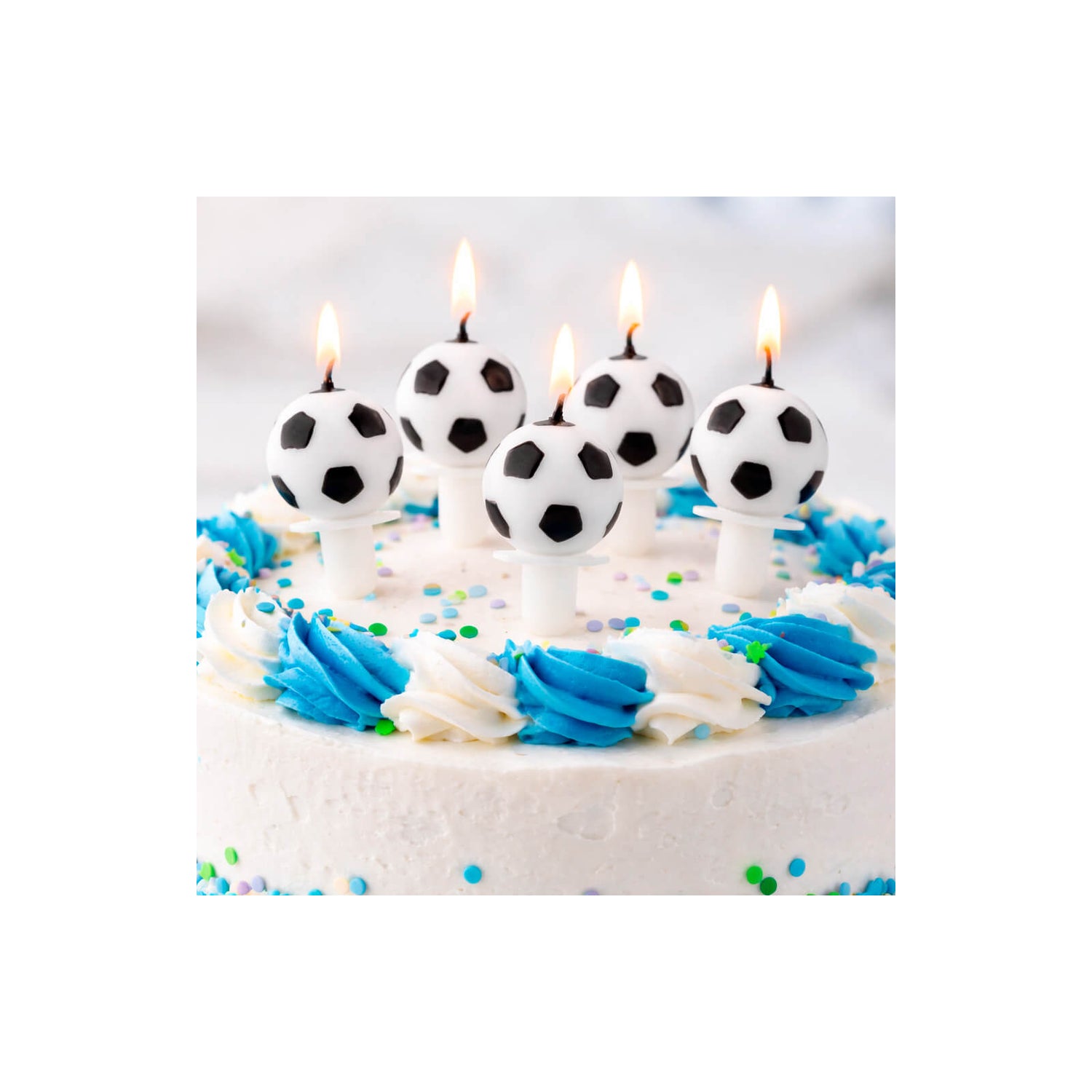 Football candles, 6 pcs.