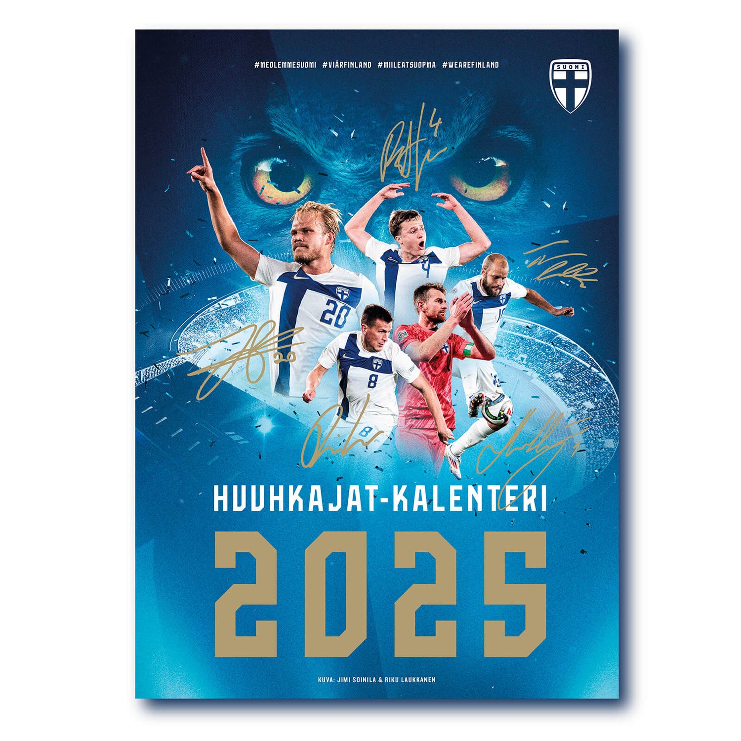 Huuhkajat seinäkalenteri 2025, A3