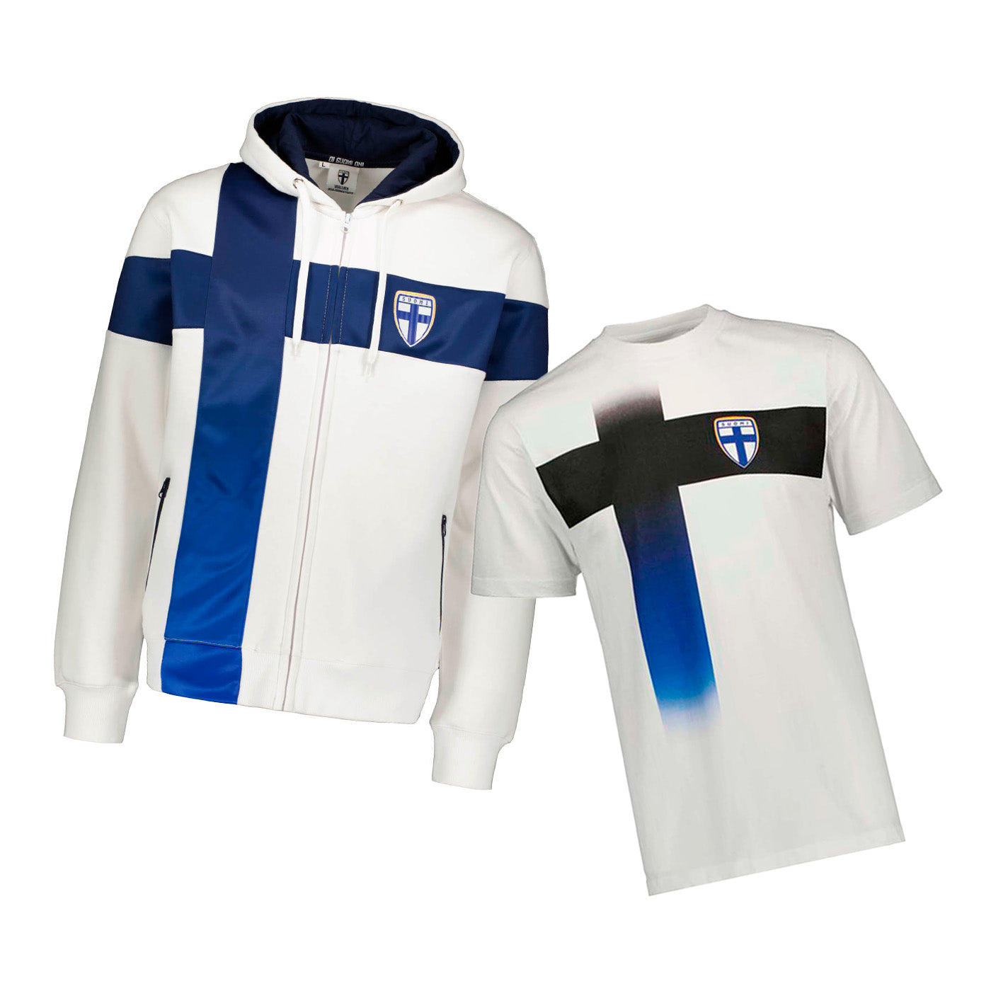 Kid's National Team Hoodie 2.0, with zipper and Cotton Fan T-shirt, Bundle