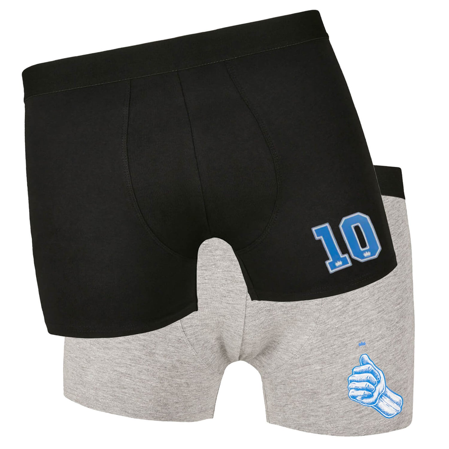 Littipeukku boxer shorts 2 pcs, Black & Grey