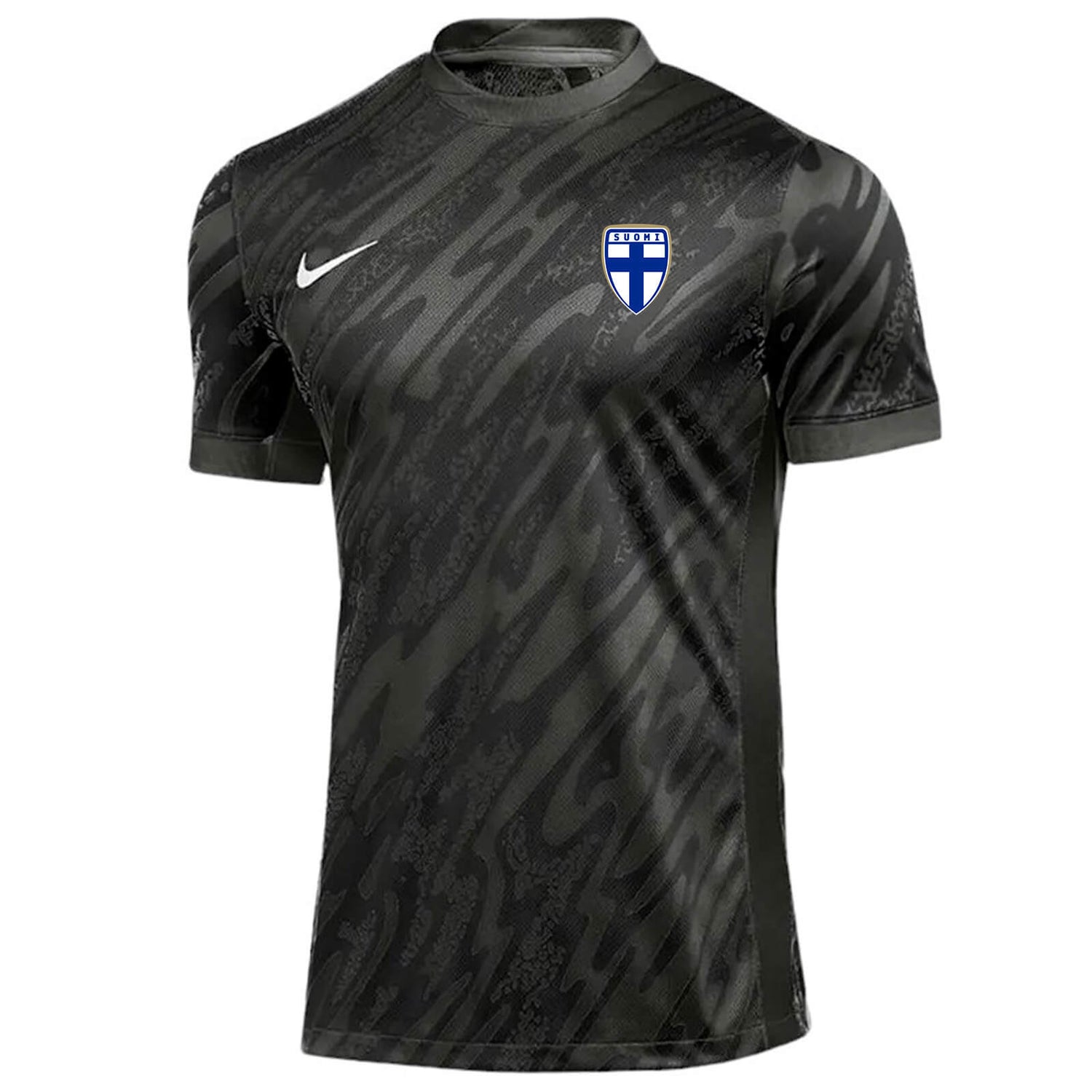 Finland Official Goalkeeper Short Sleeve Shirt, Black