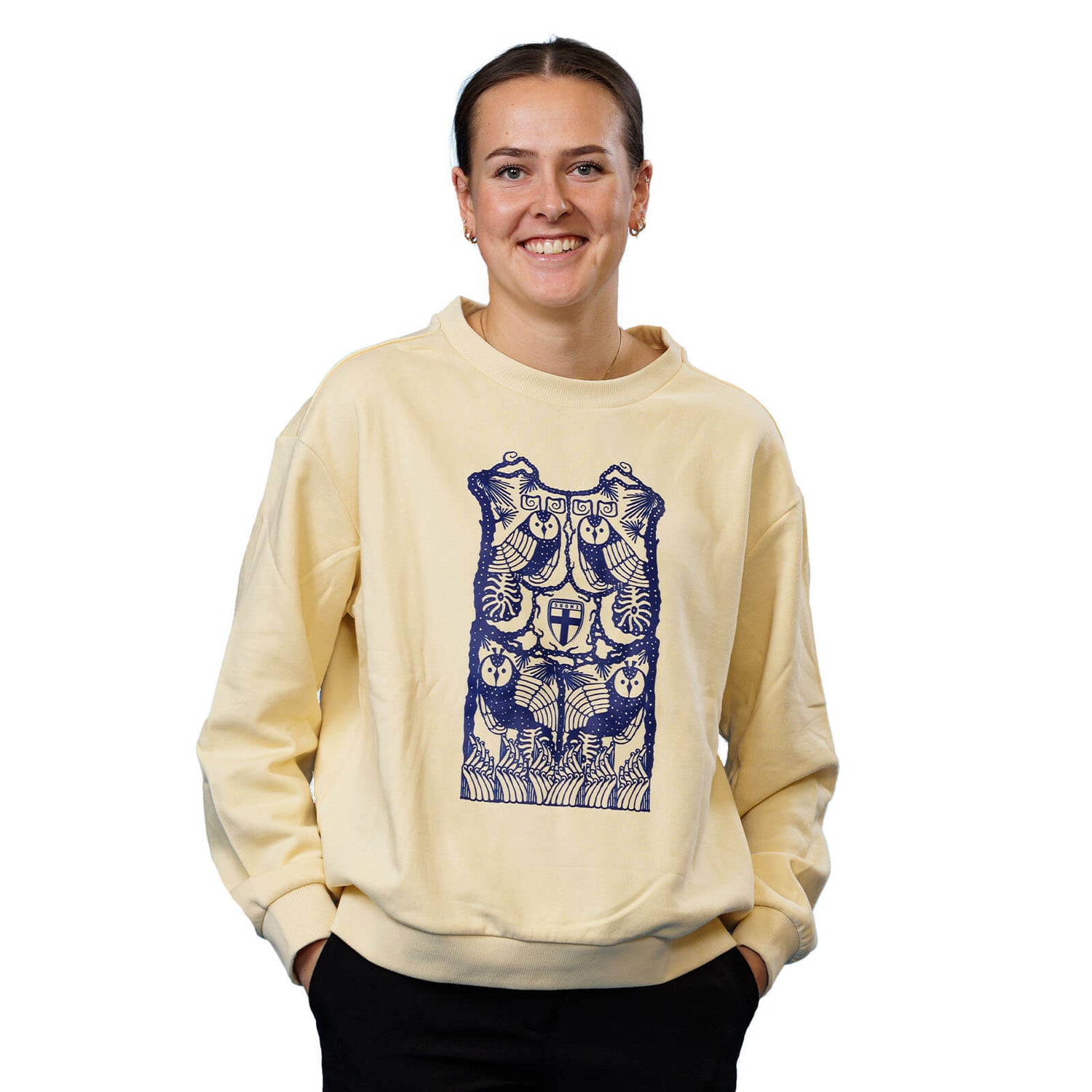 Neljä Pöllöä by Klaus Haapaniemi college, Naiset, Vaaleankeltainen