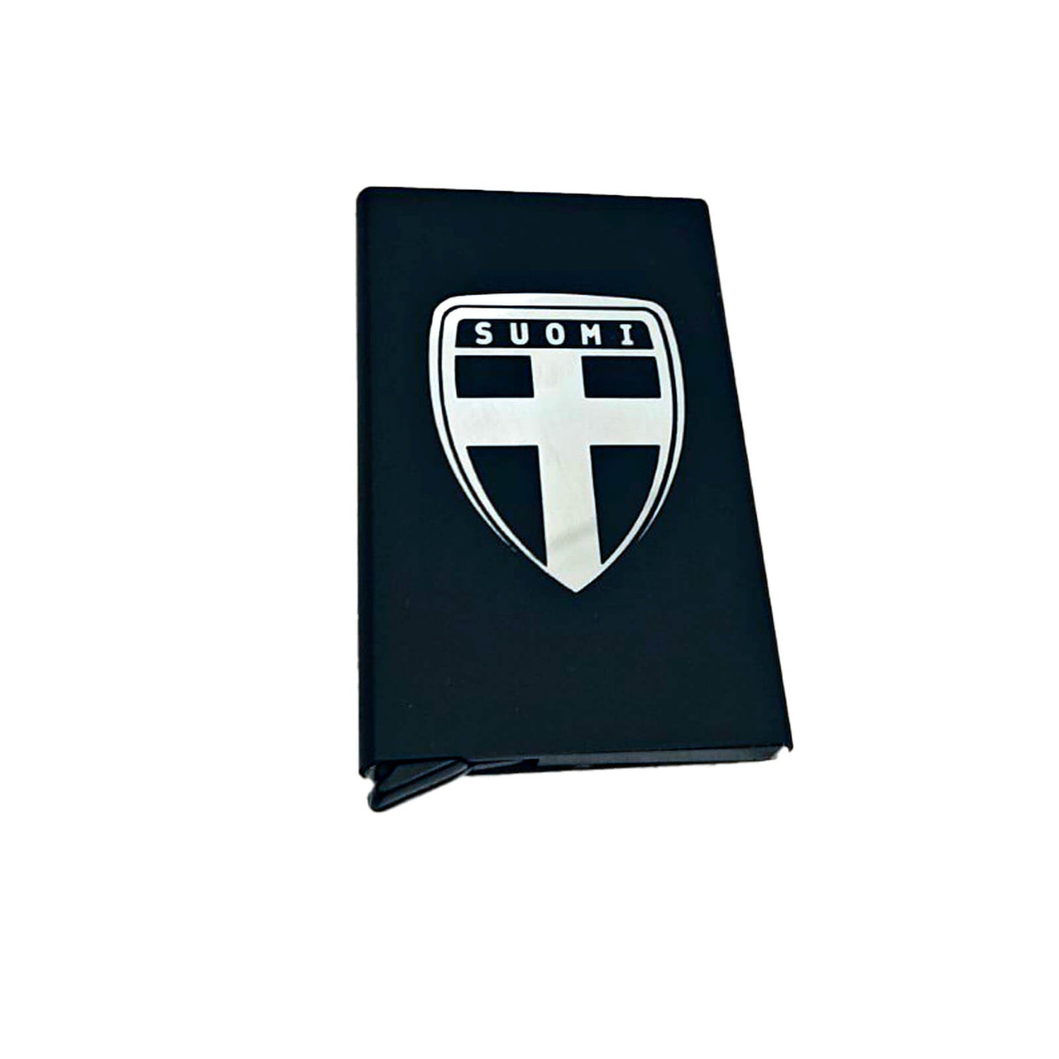 Finland RFID-protected aluminum card case, Black