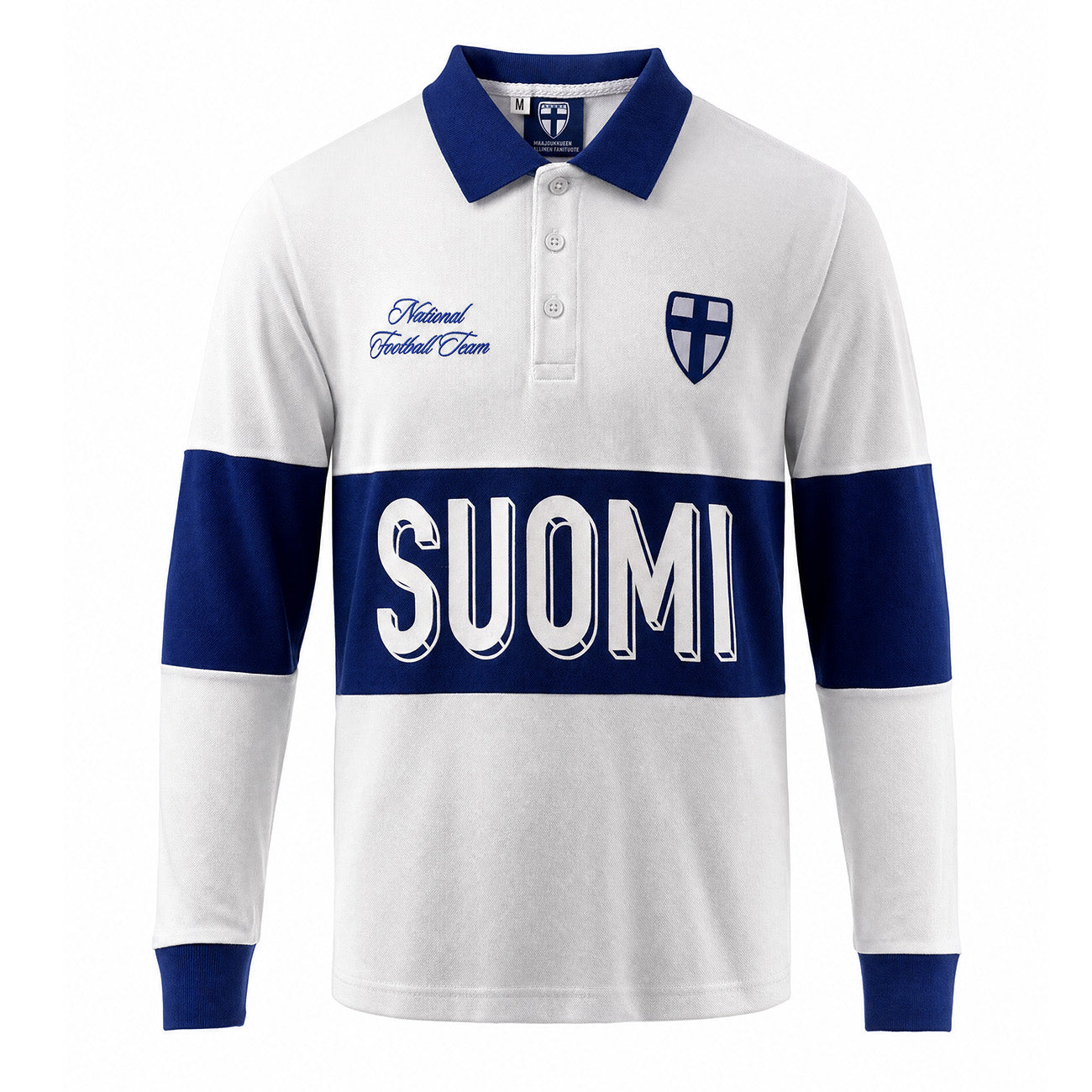 Suomi pitkähihainen pikeepaita, Valkoinen