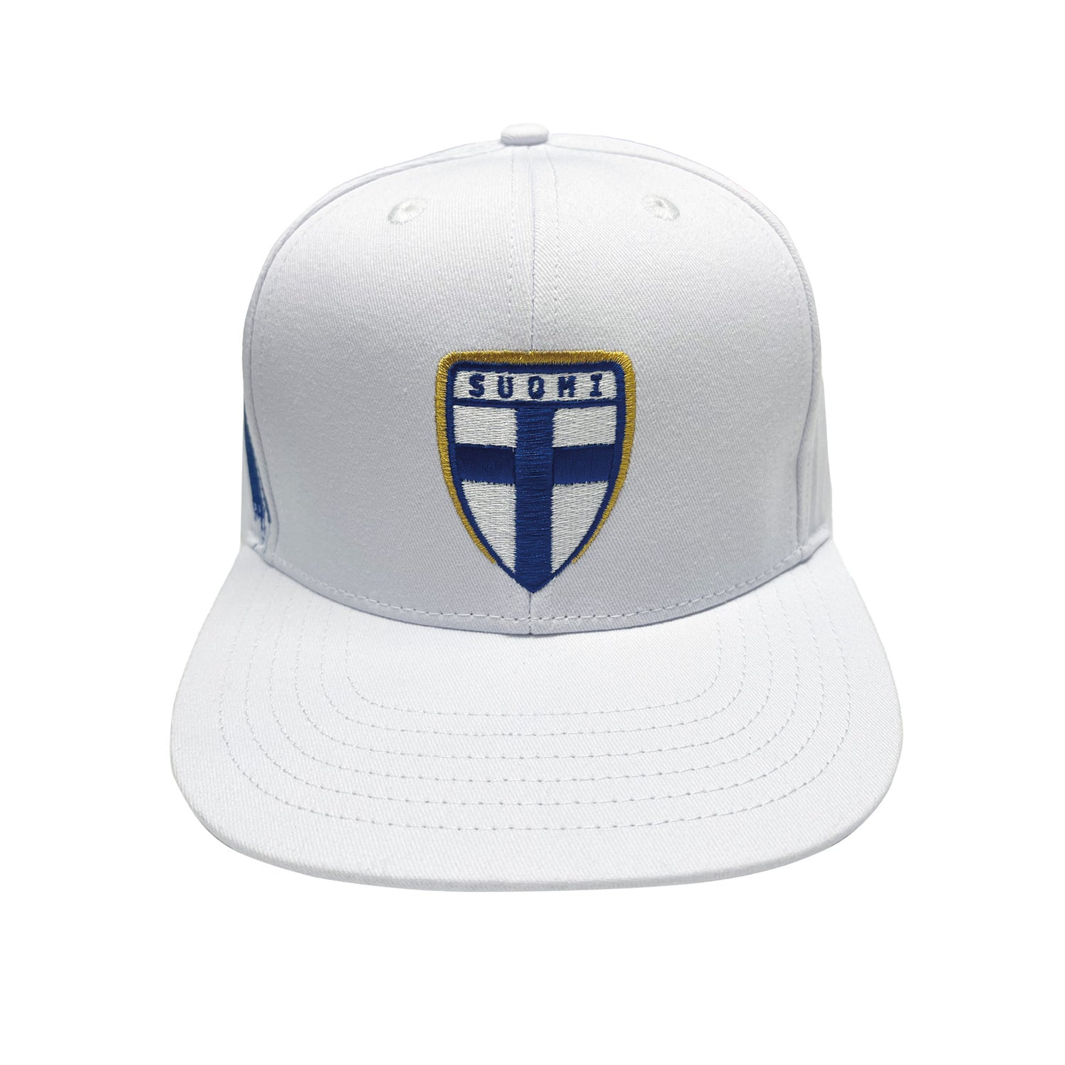Suomi Lippu/Vaakuna Snapback lippis - Valkoinen