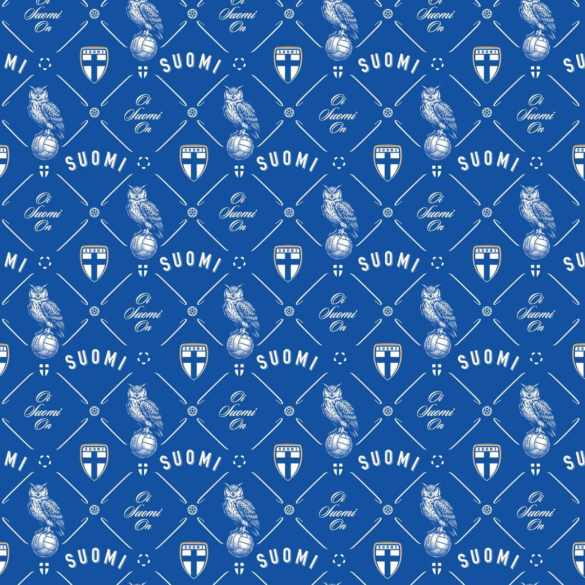 Suomi lahjapaperi, 60x500cm, Sininen