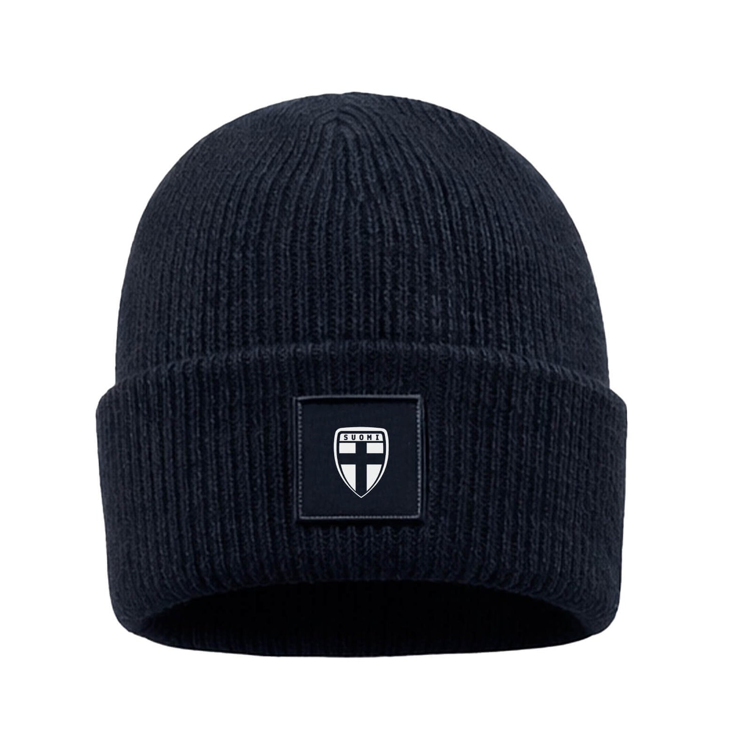 Finland patch beanie, Black