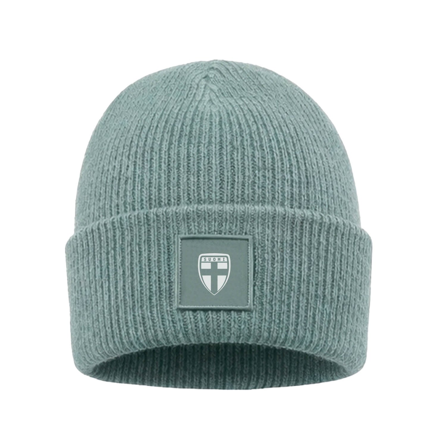 Finland patch beanie, Light green