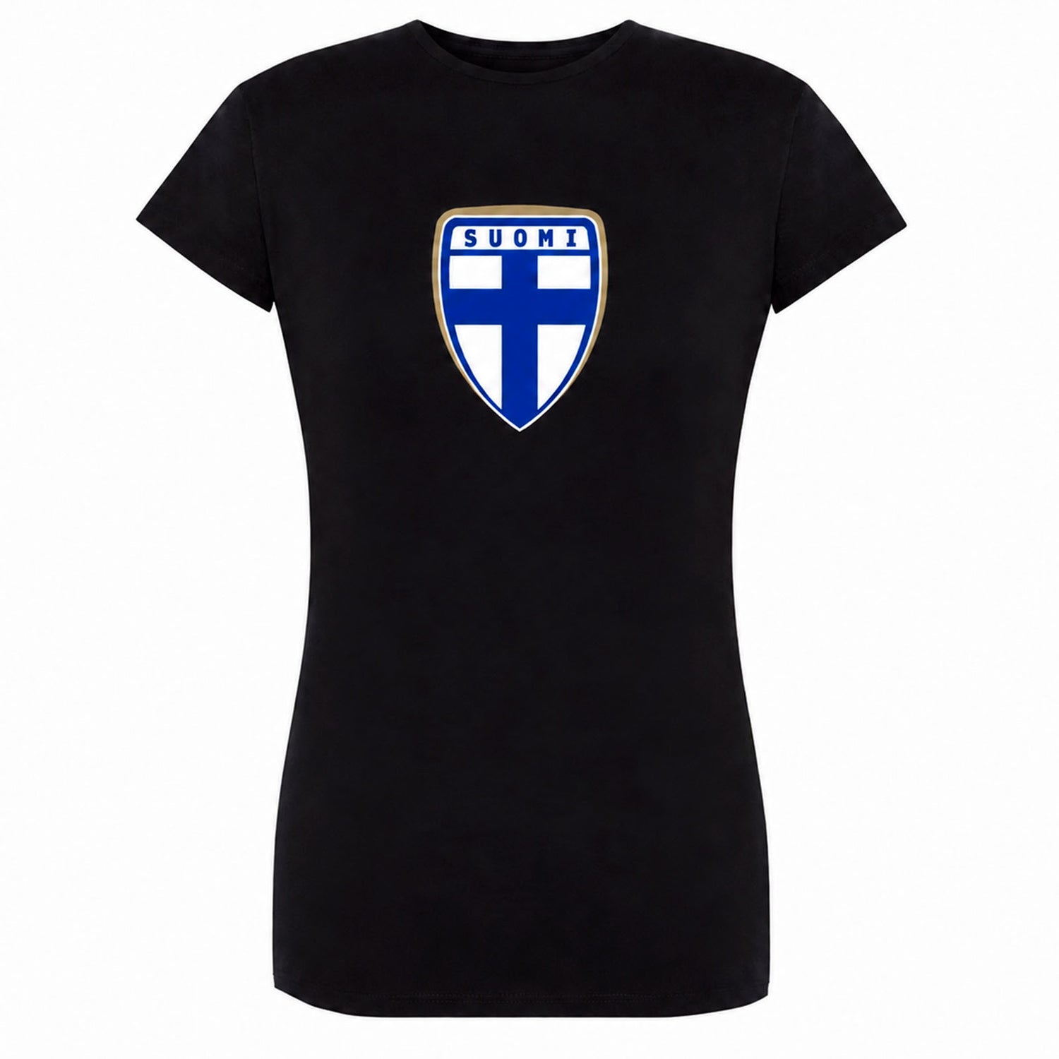Vaakuna puuvilla t-paita, Musta, Naiset