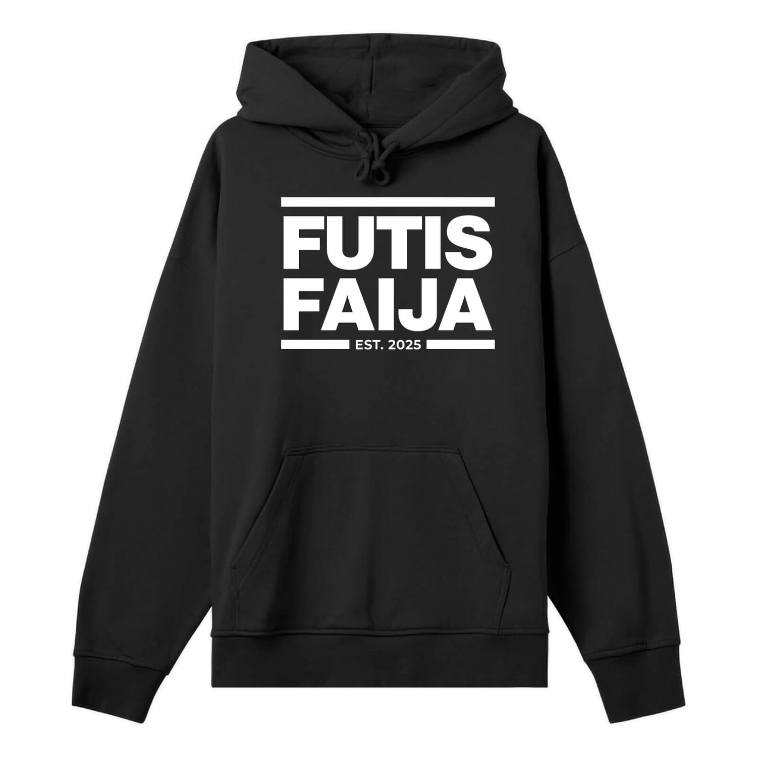 Futisfaija Football Boxy Hoodie, Black