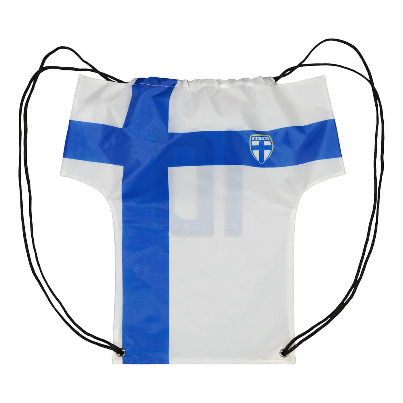 Jersey Drawstring Backpack, Blue Cross