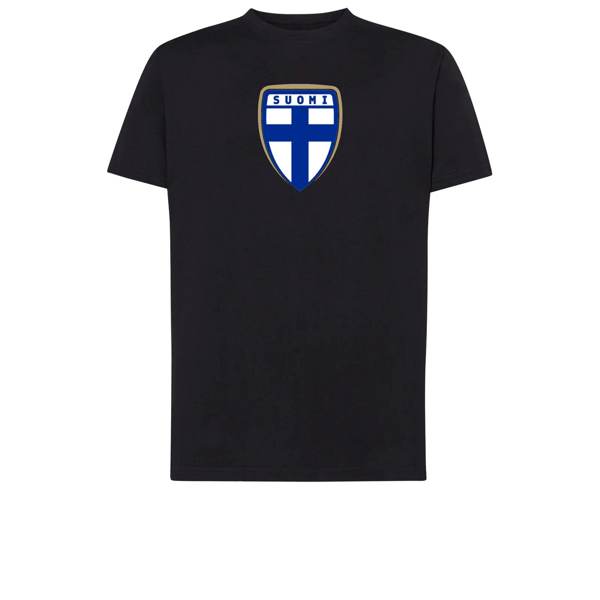 Suomi vaakuna 2.0 puuvilla t-paita, Musta, Lapset