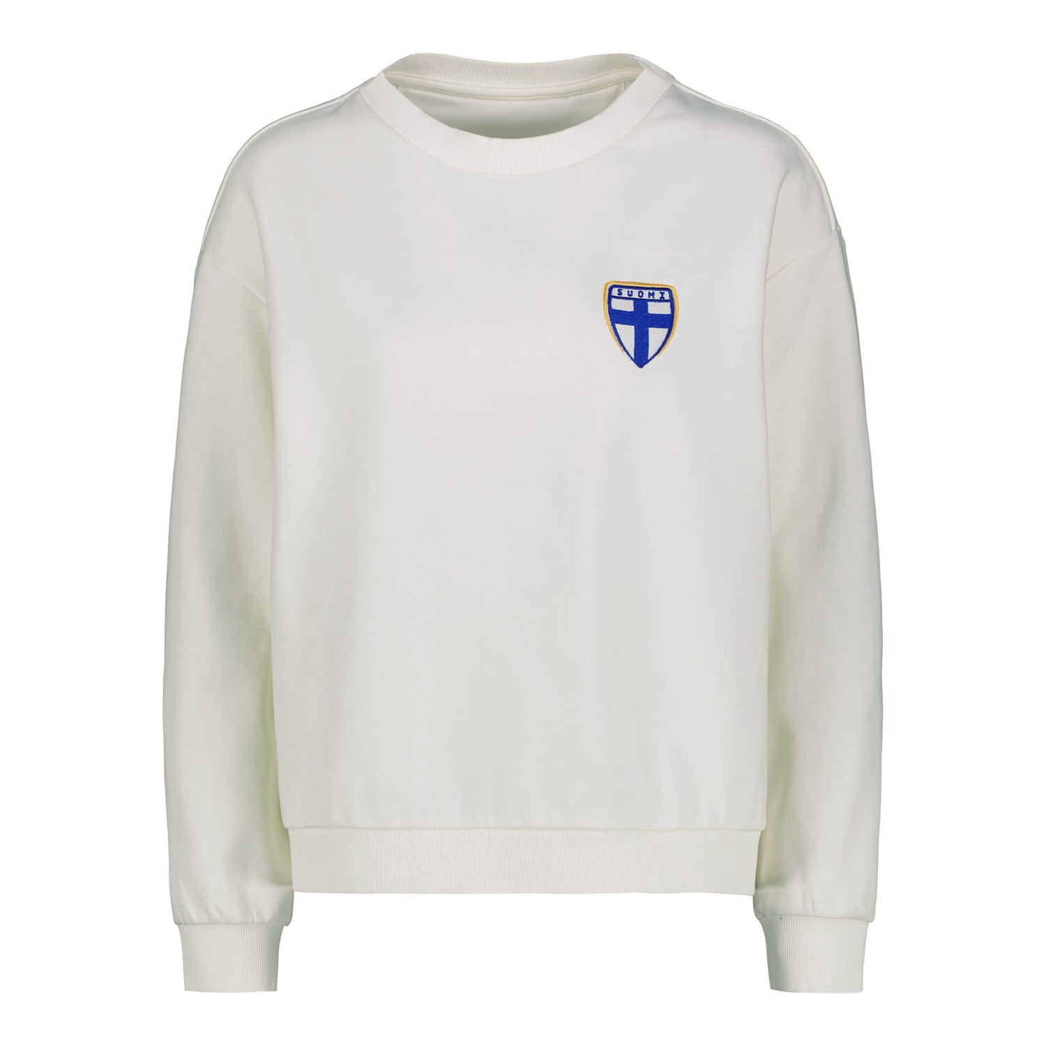 FInland Crest College with embroidery, Off-white, Women