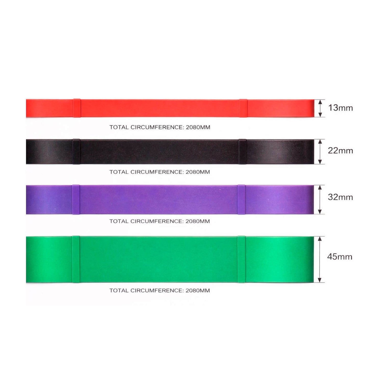 Force Band Resistance Bands, 4-pack set