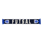Futsalmaajoukkueiden virallinen kaulahuivi. Kaulahuivissa lukee FUTSAL ja SUOMI. 
