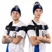 Suomen futsalmaajoukkueiden virallinen tupsupipo. Pipossa Suomi-logo ja teksti FUTSAL.